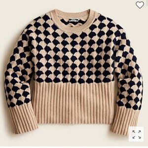 J.Crew Diamond Check Cashmere Sweater